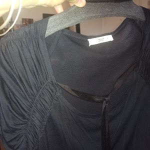 Women's Prada (s) black sheer t-Shirt top Fun day/Night